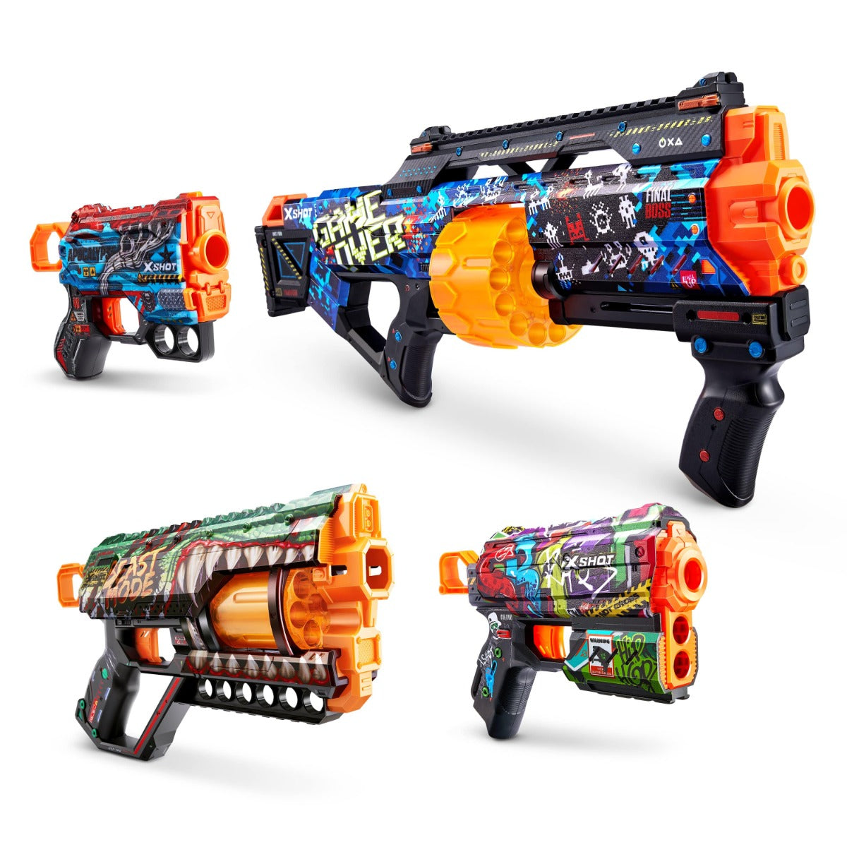 Buy X Shot Mix Combo Last Stand with Griefer Flux And Menace with 48 Darts | Yallatoys.com
