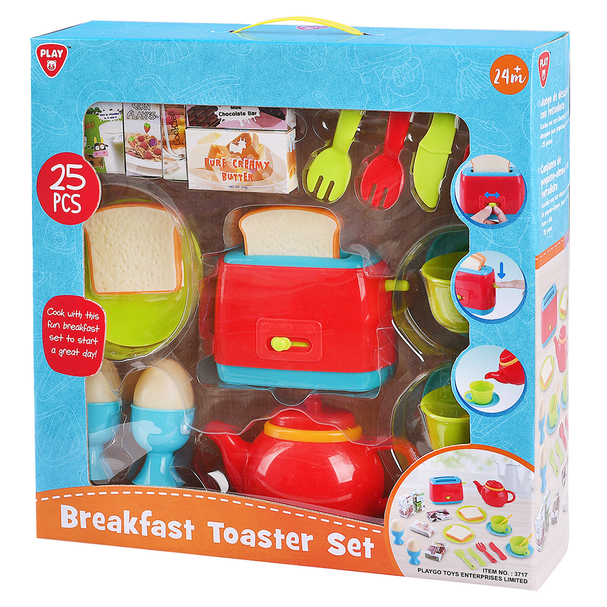 Playgo Breakfast Toaster Set 25Pcs Playgo Yallatoys