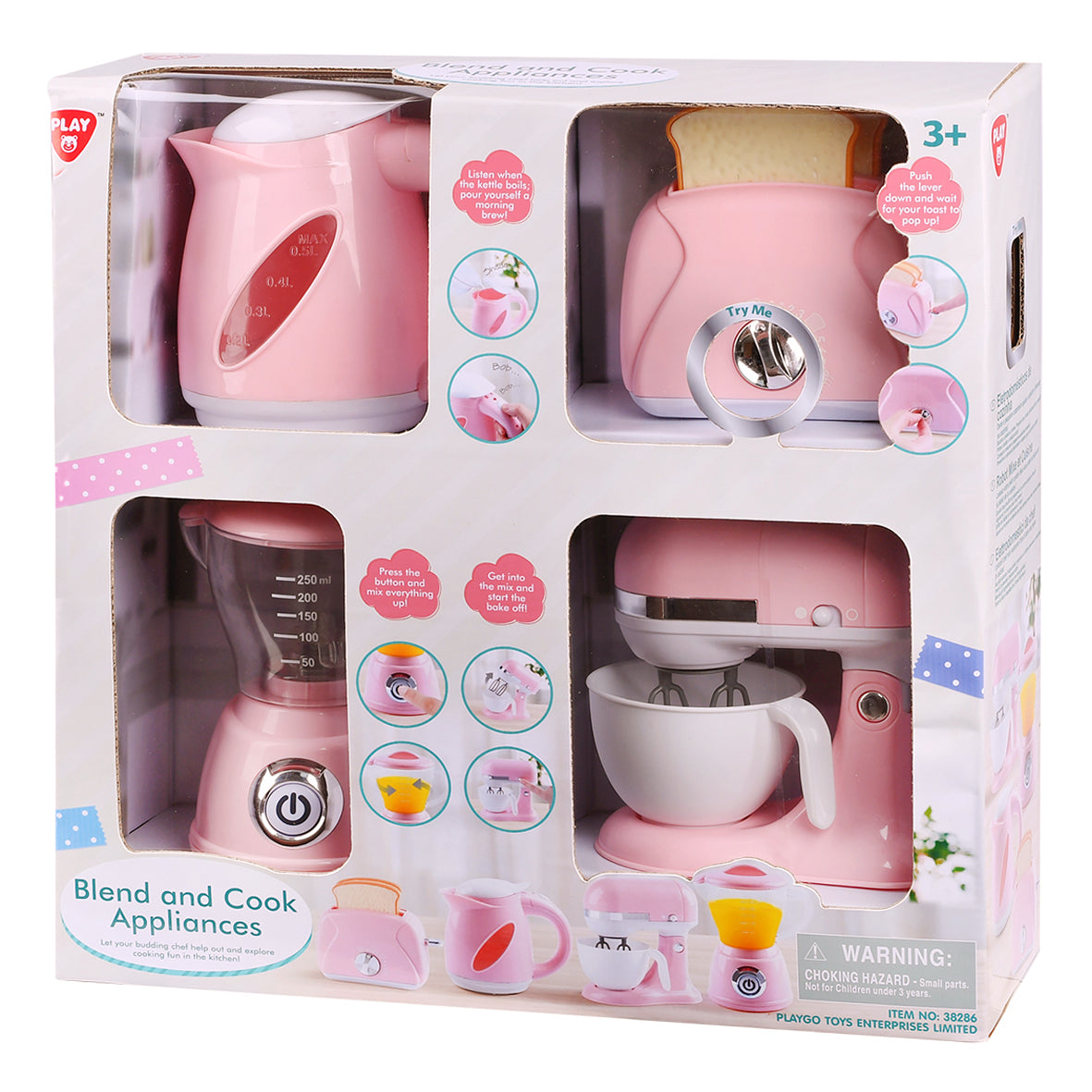 Playgo Blend and Cook Appliances Pink Playgo Yallatoys