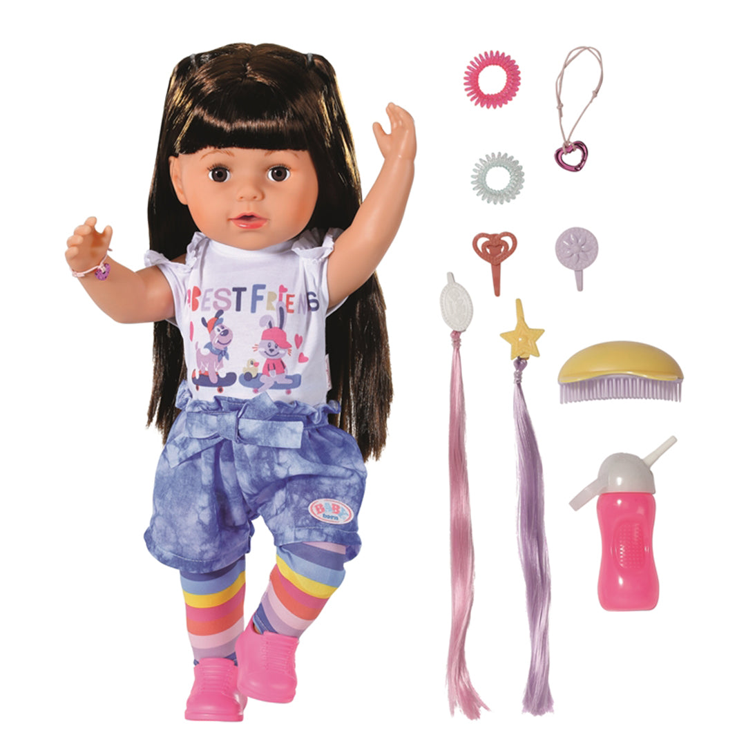 Buy Baby Born Sister brunette 43cm | Yallatoys.com