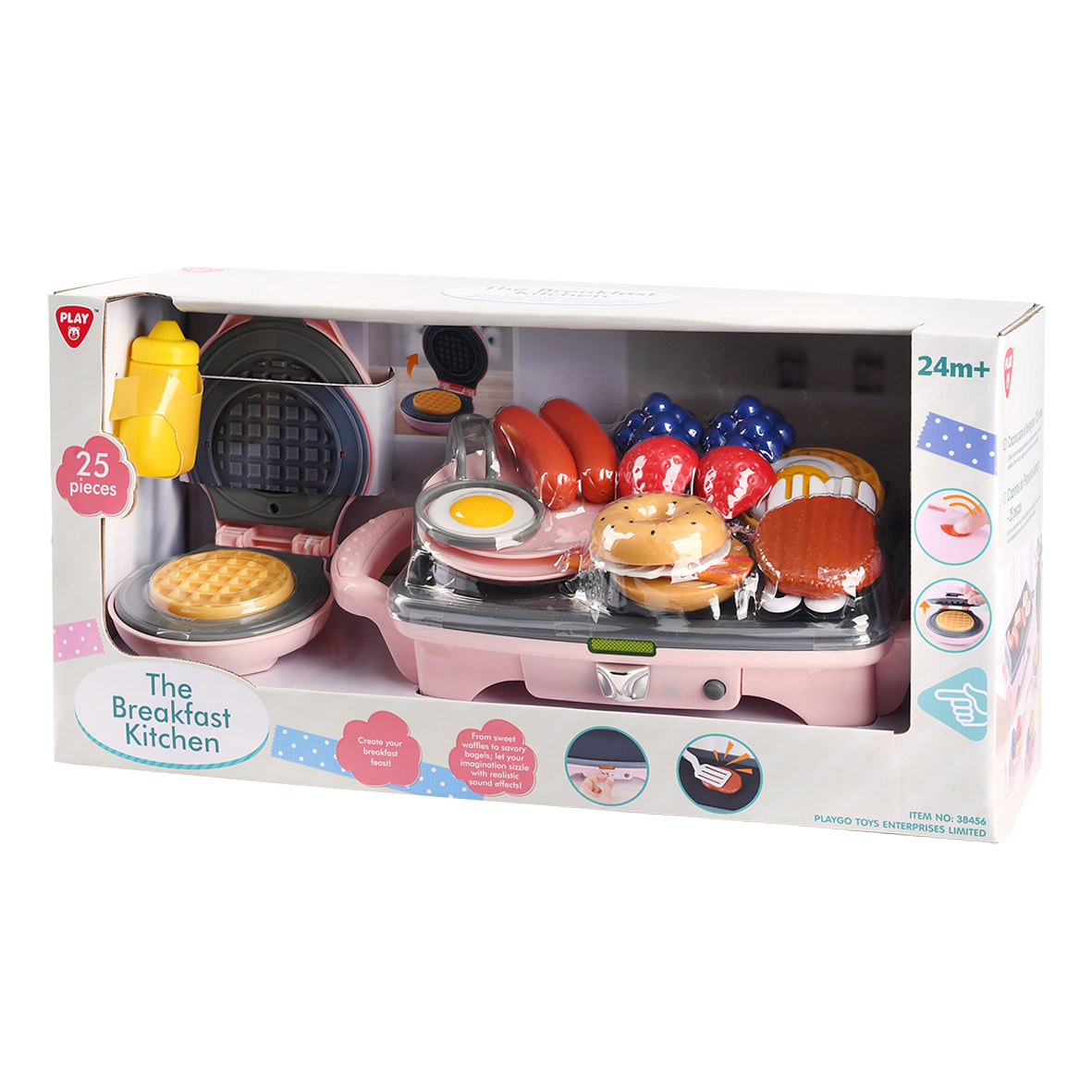 Playgo The Breakfast Kitchen Set Pink Playgo Yallatoys