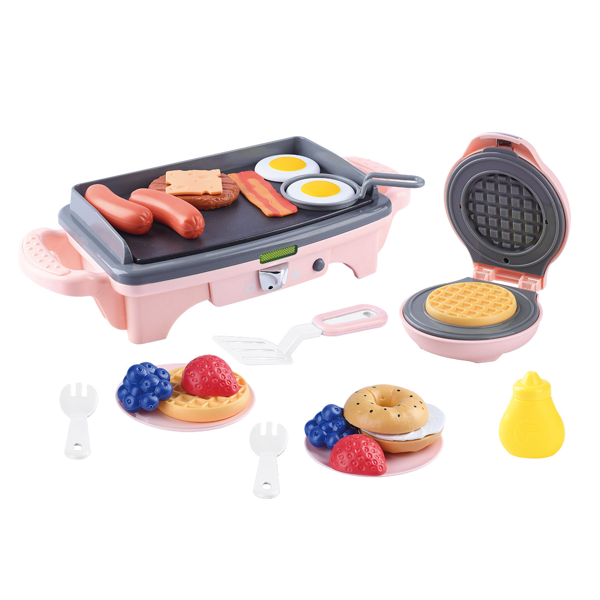 Playgo The Breakfast Kitchen Set Pink Playgo Yallatoys