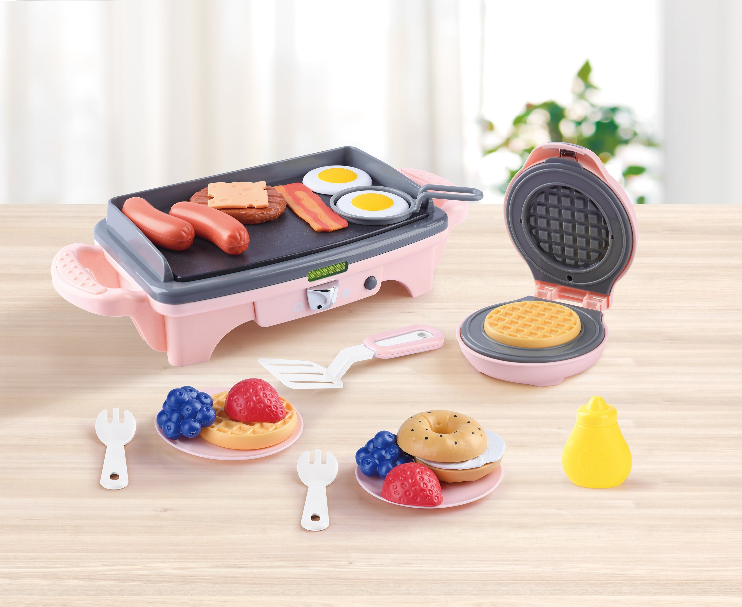 Playgo The Breakfast Kitchen Set Pink Playgo Yallatoys
