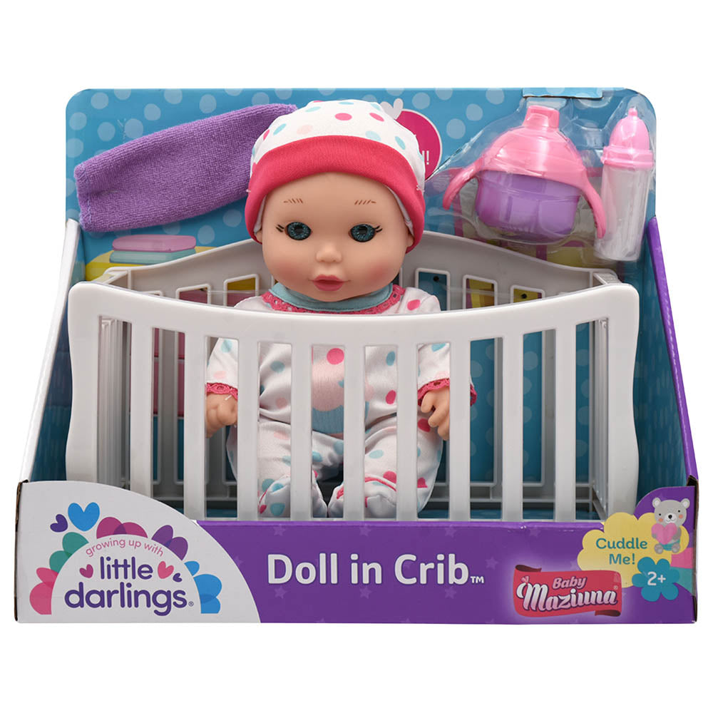 Buy Baby Maziuna 8inch Doll In Crib | Yallatoys.com