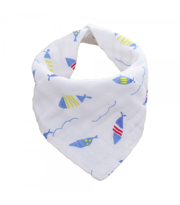 Little Story  Muslin Bandana Bibs Set Of 3 Anchor And Ships Little Story Yallatoys