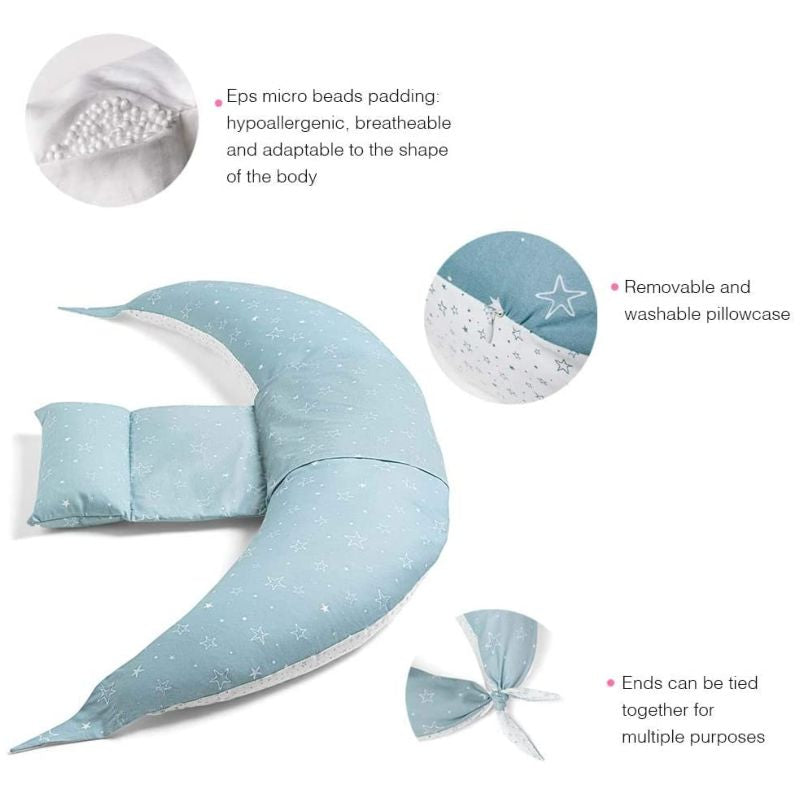 Nuvita Dreamwizard 12 In 1 Pregnancy And Nursing Pillow With Back Support 7100 Grigio Bianco Nuvita Yallatoys