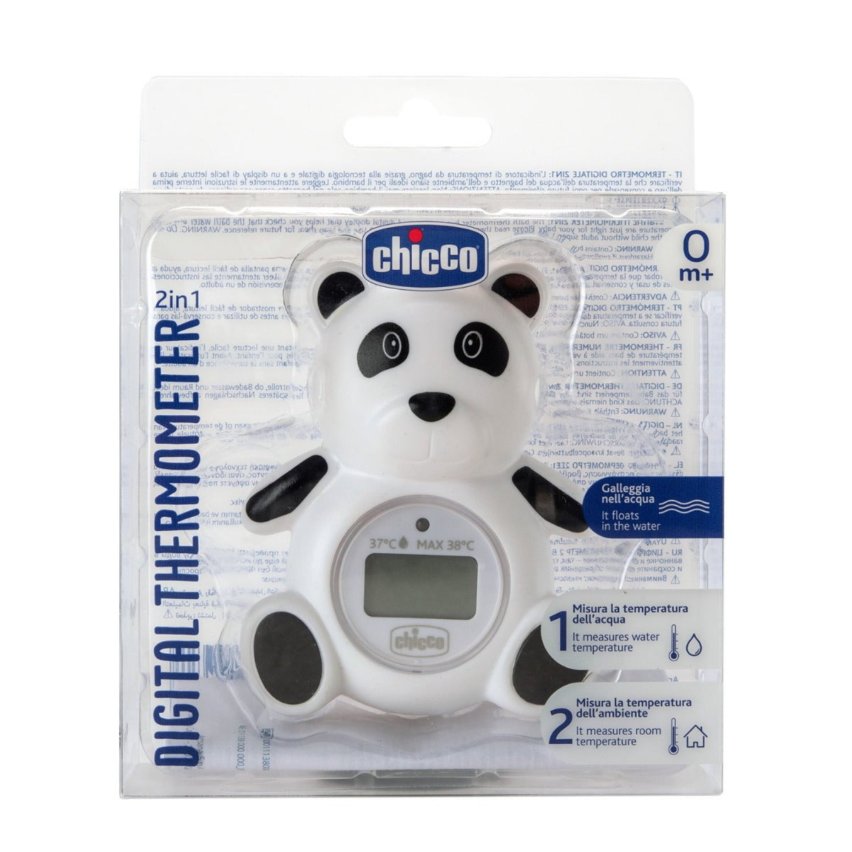 Chicco Digital Bath Thermometer 2In1 - Panda Chicco Yallatoys