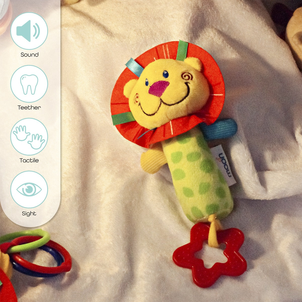 Buy Moon Soft Rattle Toy Lion | Yallatoys.com