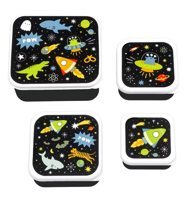 4-Piece Nesting Galaxy Theme Snack Box Set