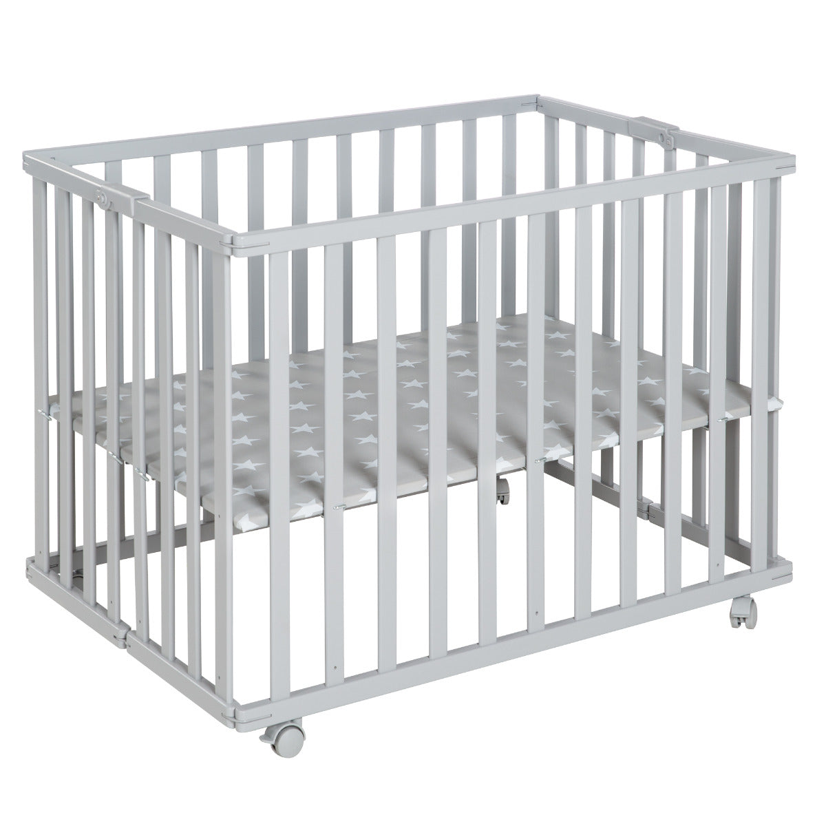 Roba Wooden Foldable Playpen Taupe Roba Yallatoys