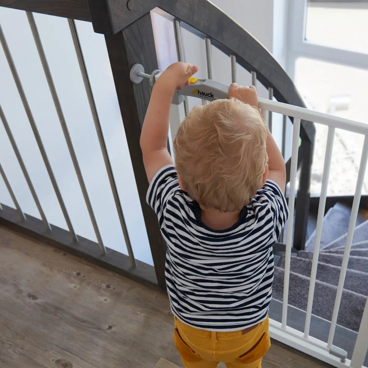 Hauck Open Stop Safety Gate (75- 80 Cm)+(21 Cm) Extension White Yallamomz Yallatoys