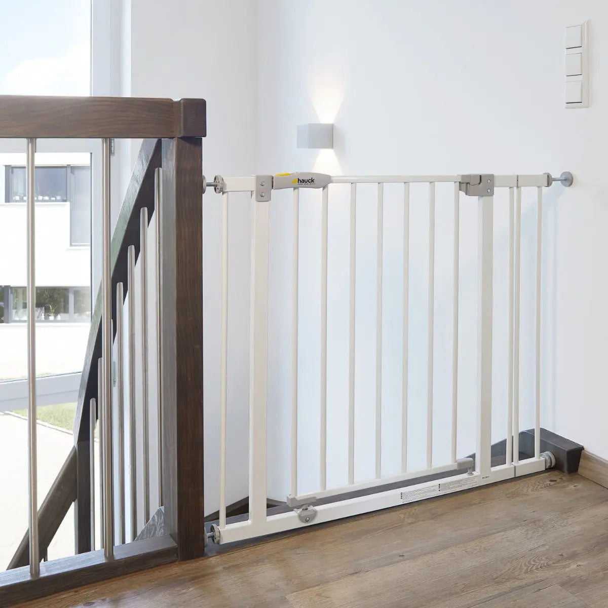 Hauck Open Stop Safety Gate (75- 80 Cm)+(21 Cm) Extension White Yallamomz Yallatoys