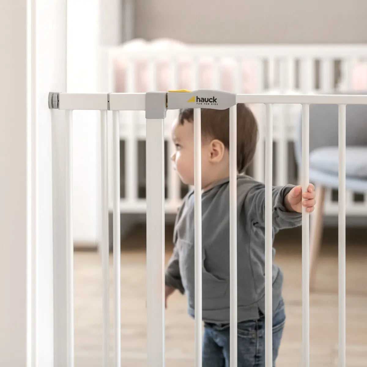 Hauck Open Stop Safety Gate (75- 80 Cm)+(21 Cm) Extension White Yallamomz Yallatoys
