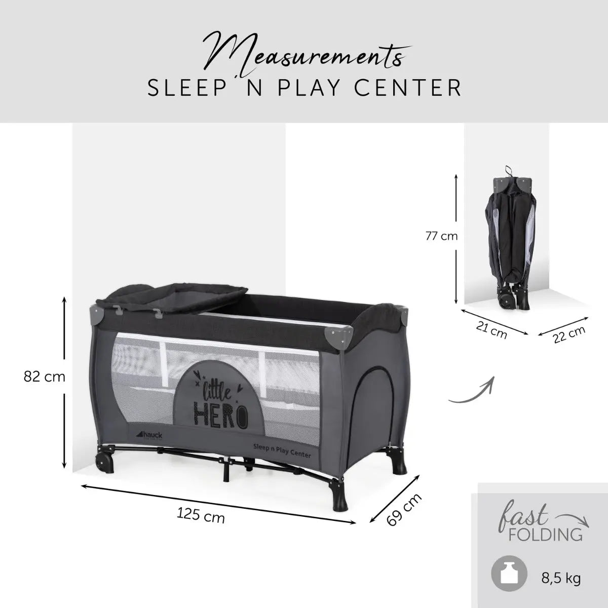 Hauck Sleep N Play Center Travel Cot Little Hero Yallamomz Yallatoys