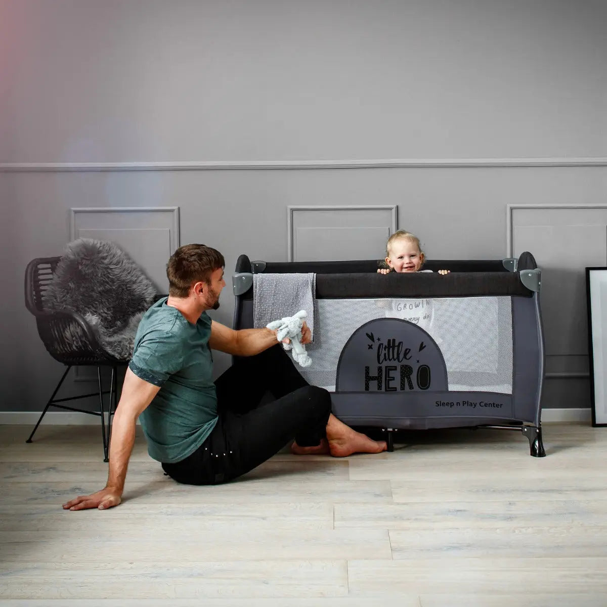 Hauck Sleep N Play Center Travel Cot Little Hero Yallamomz Yallatoys
