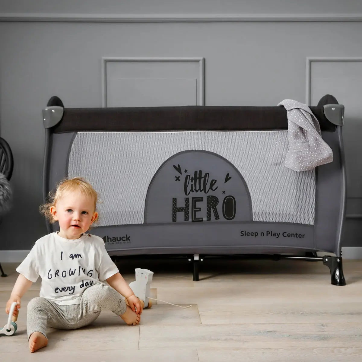 Hauck Sleep N Play Center Travel Cot Little Hero Yallamomz Yallatoys