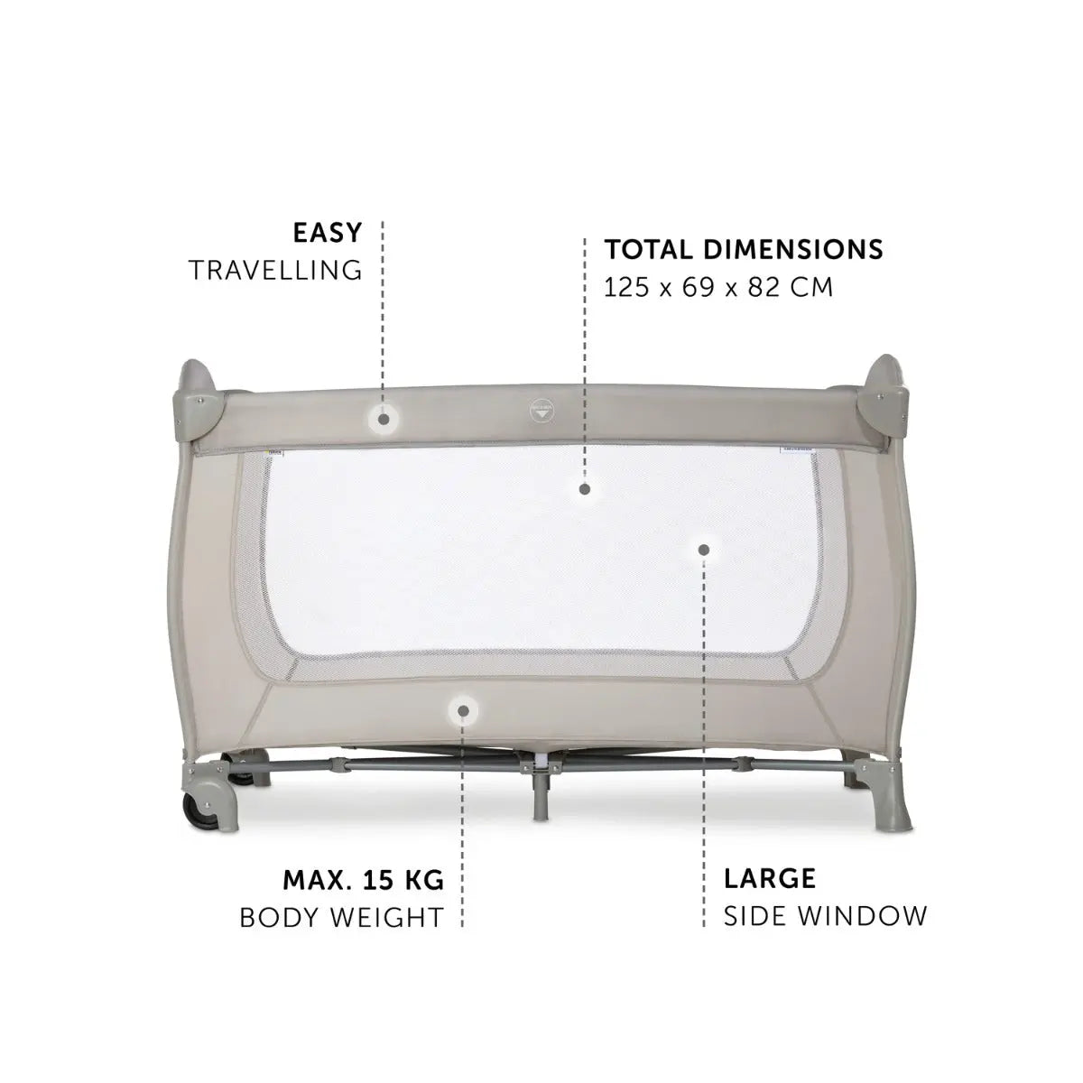 Hauck Sleep'N Play Go Plus 60X120 Cm  /
Beige Hauck