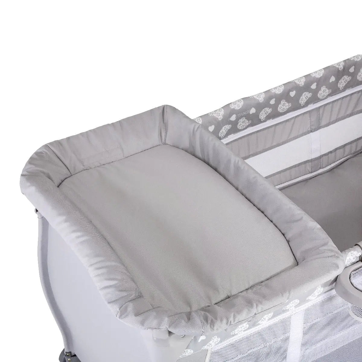 Hauck Baby Center Travel Cot Teddy Grey Yallamomz