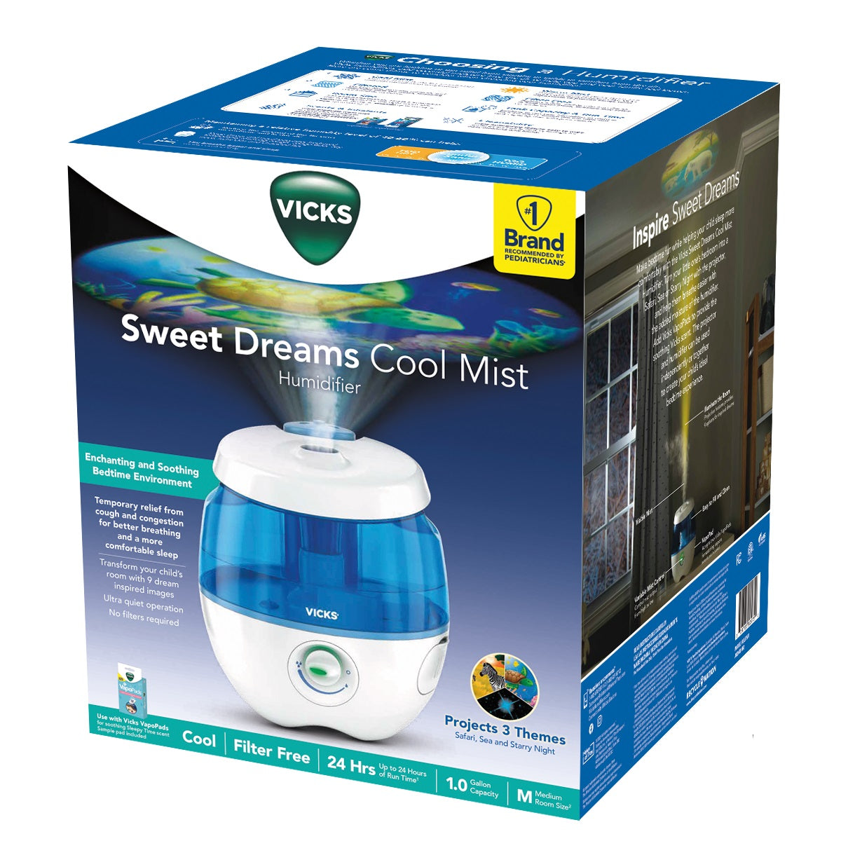 Vicks Sweet Dreams Cool Mist Ultrasonic Humidifier Vicks Yallatoys