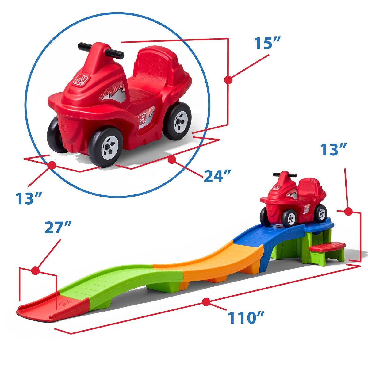 Buy Step2 Up & Down Roller Coaster for Kids Rapid Ride & Hide Edition | Yallatoys.com