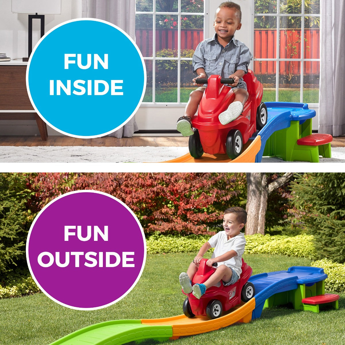 Buy Step2 Up & Down Roller Coaster for Kids Rapid Ride & Hide Edition | Yallatoys.com