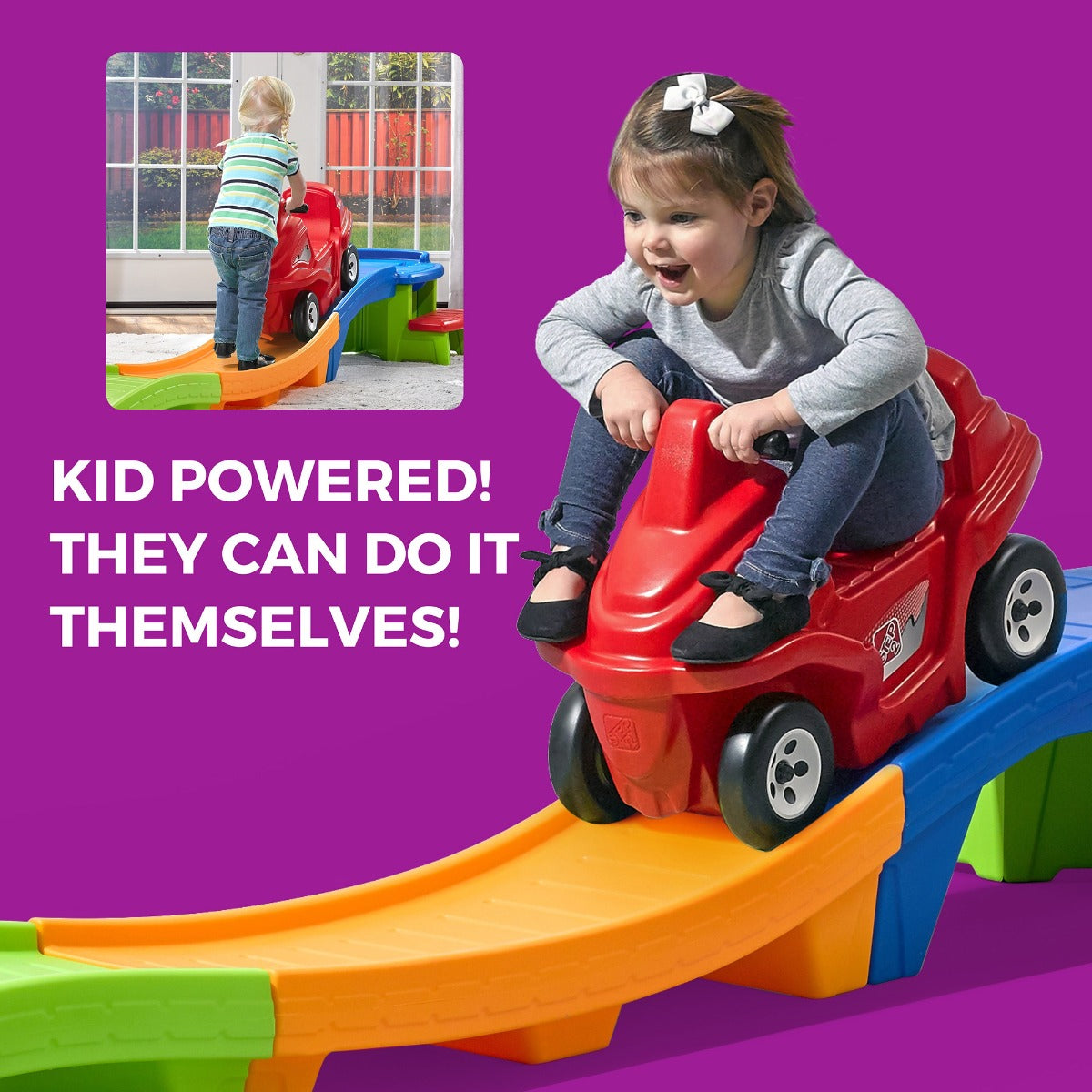 Buy Step2 Up & Down Roller Coaster for Kids Rapid Ride & Hide Edition | Yallatoys.com