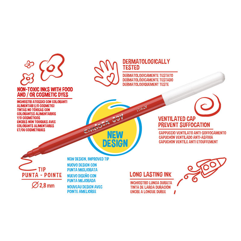 Buy Carioca Joy Box 12pcs Felt Tip Pens | Yallatoys.com