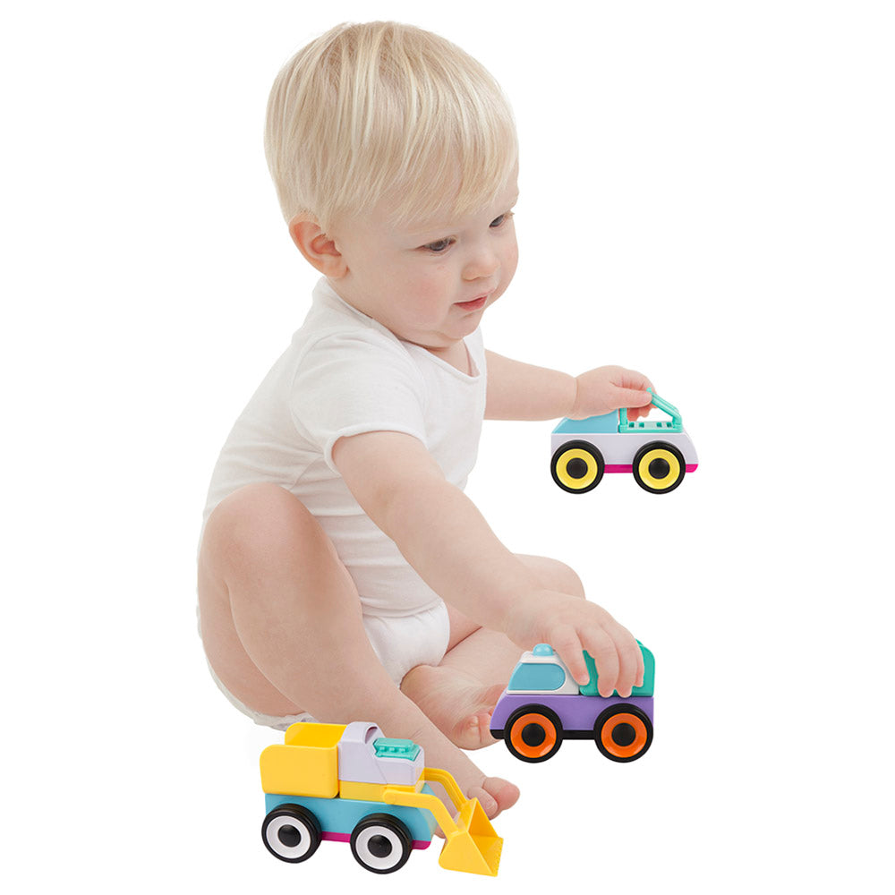 Playgro Build And Drive Mix N Match Vehicles 3Pk Playgro Yallatoys