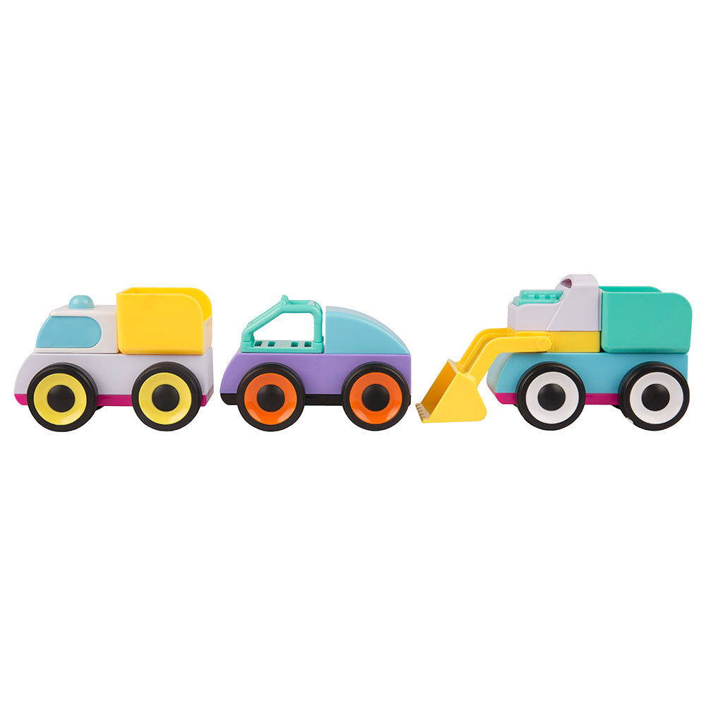 Playgro Build And Drive Mix N Match Vehicles 3Pk Playgro Yallatoys