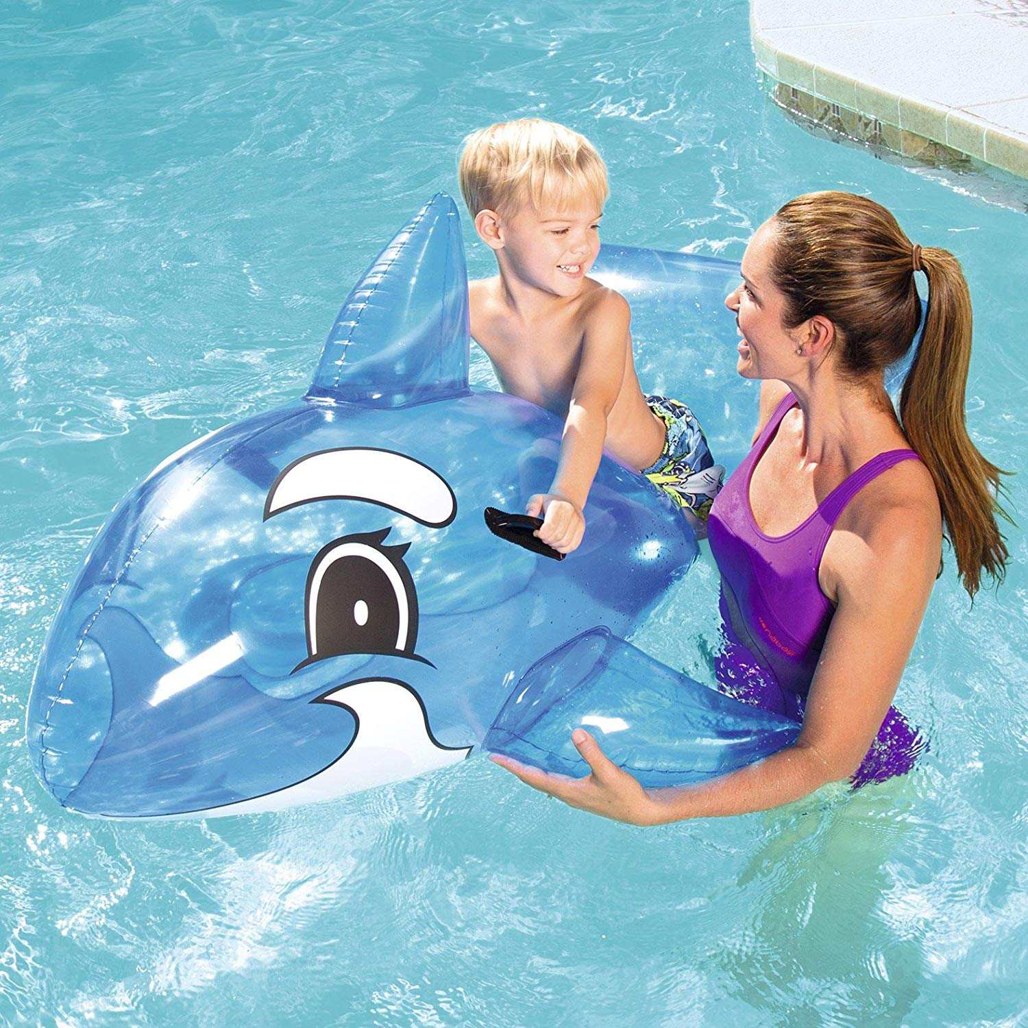 Buy Bestway Transparent Whale Rider | Yallatoys.com