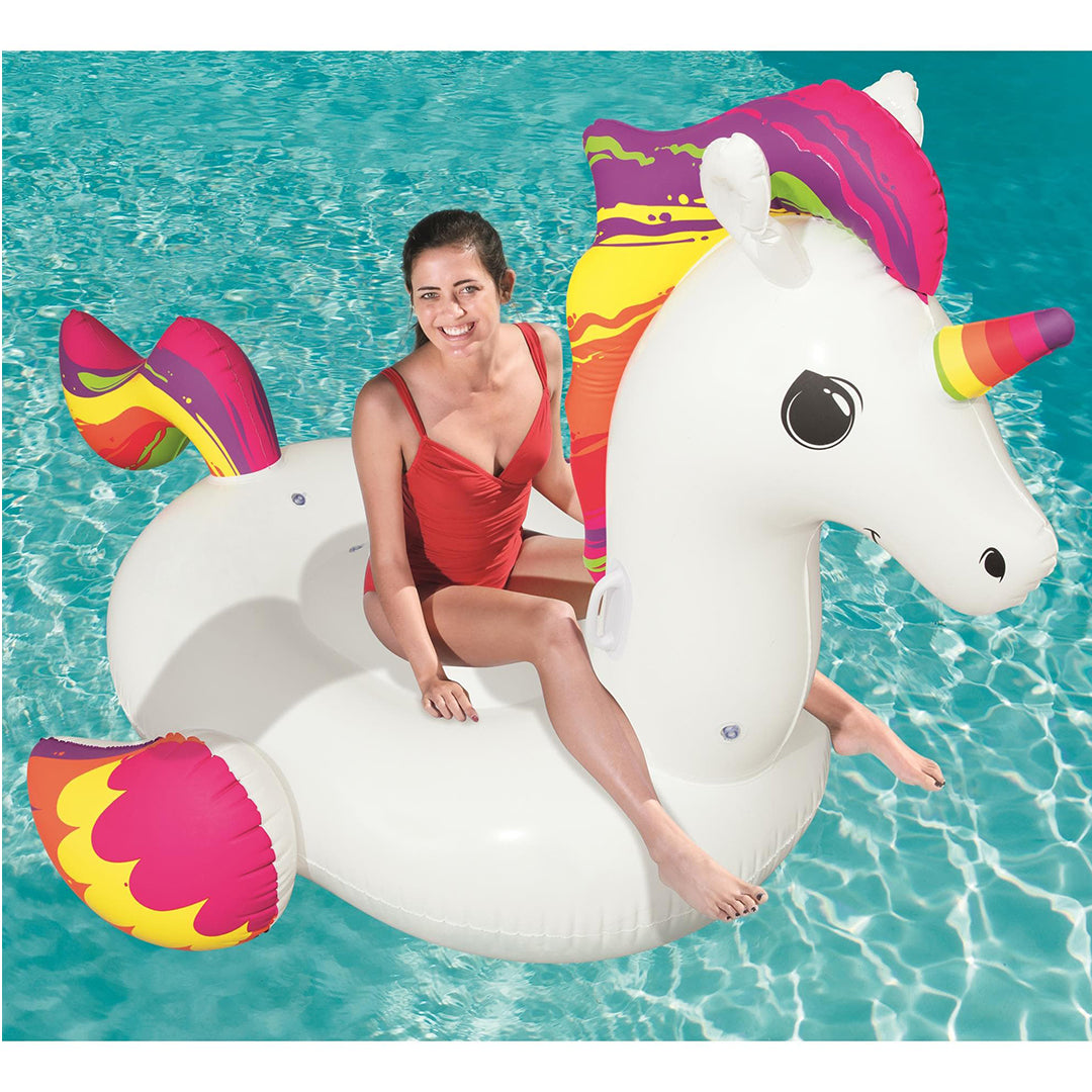 Buy Bestway Unicorn Rider Pool Inflatable Supersize White | Yallatoys.com