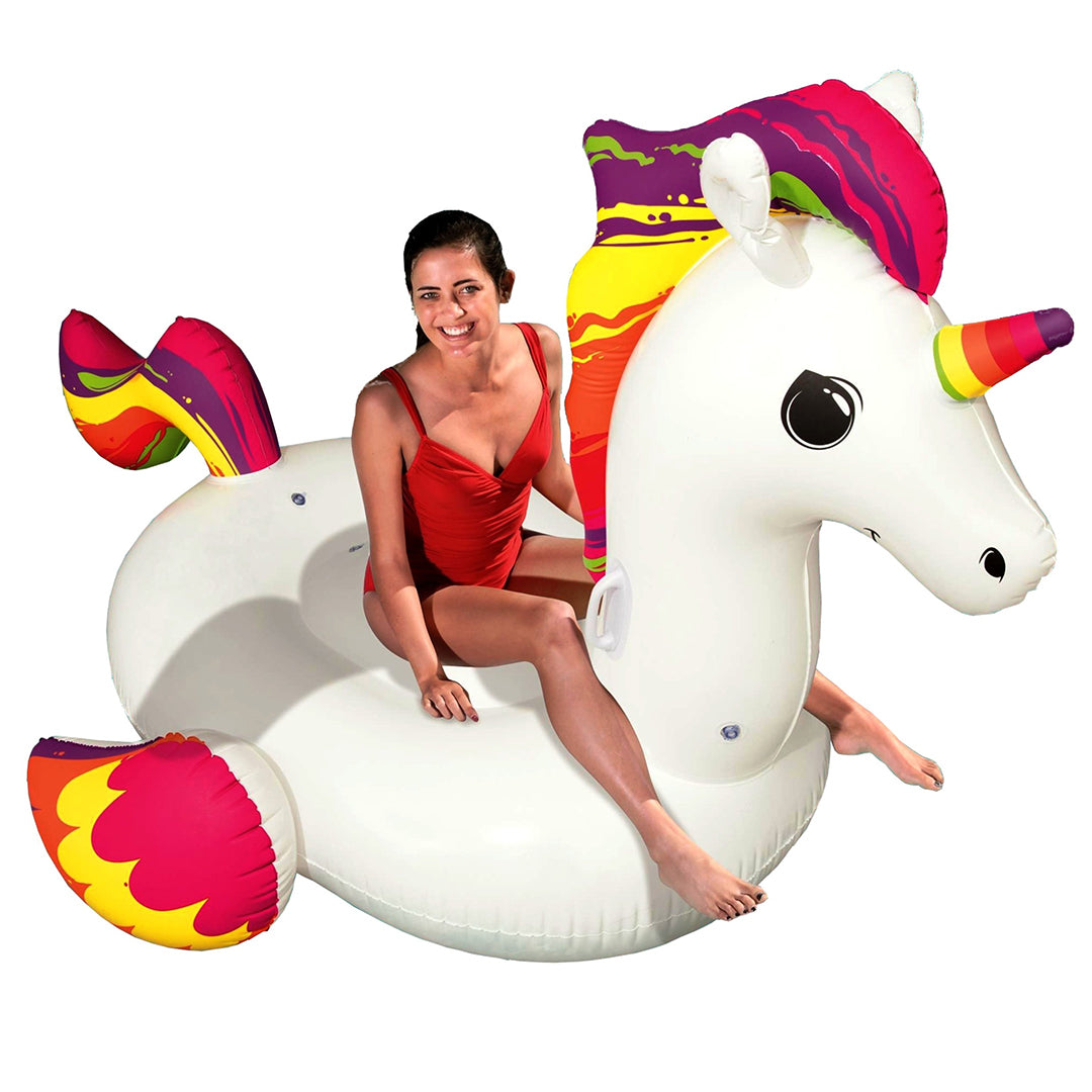 Buy Bestway Unicorn Rider Pool Inflatable Supersize White | Yallatoys.com