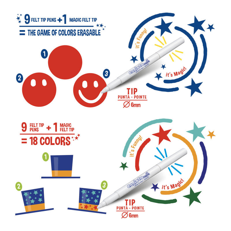 Buy Carioca Magic Markers 20pcs Felt Tip Pens | Yallatoys.com