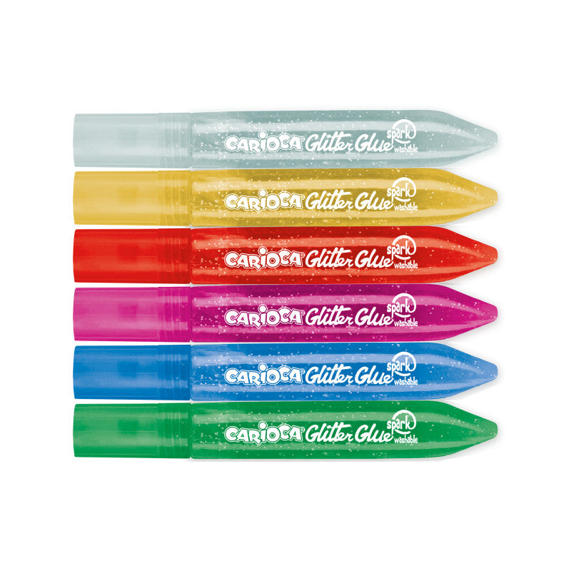 Buy Carioca Glitter Glue Spark 10.5ml 6pcs | Yallatoys.com