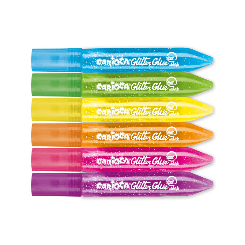 Buy Carioca Glitter Glue Neon 10.5ml 6pcs | Yallatoys.com