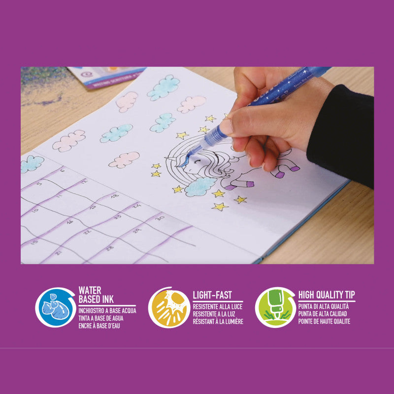 Buy Carioca Glitter Markers Box 6pcs | Yallatoys.com