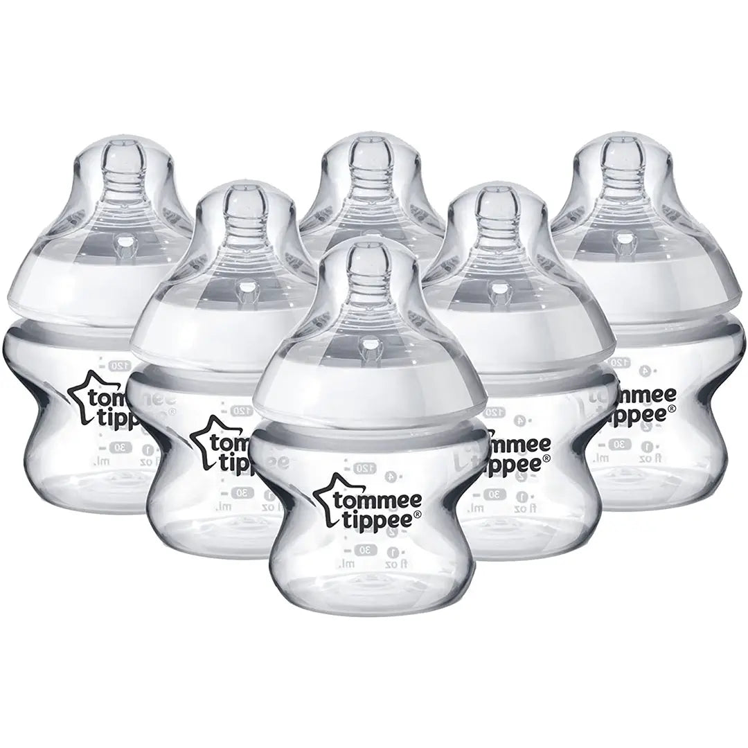 Tommee Tippee Closer To Nature Feeding Bottle 150ml 6pieces Clear Set Tommee Tippee