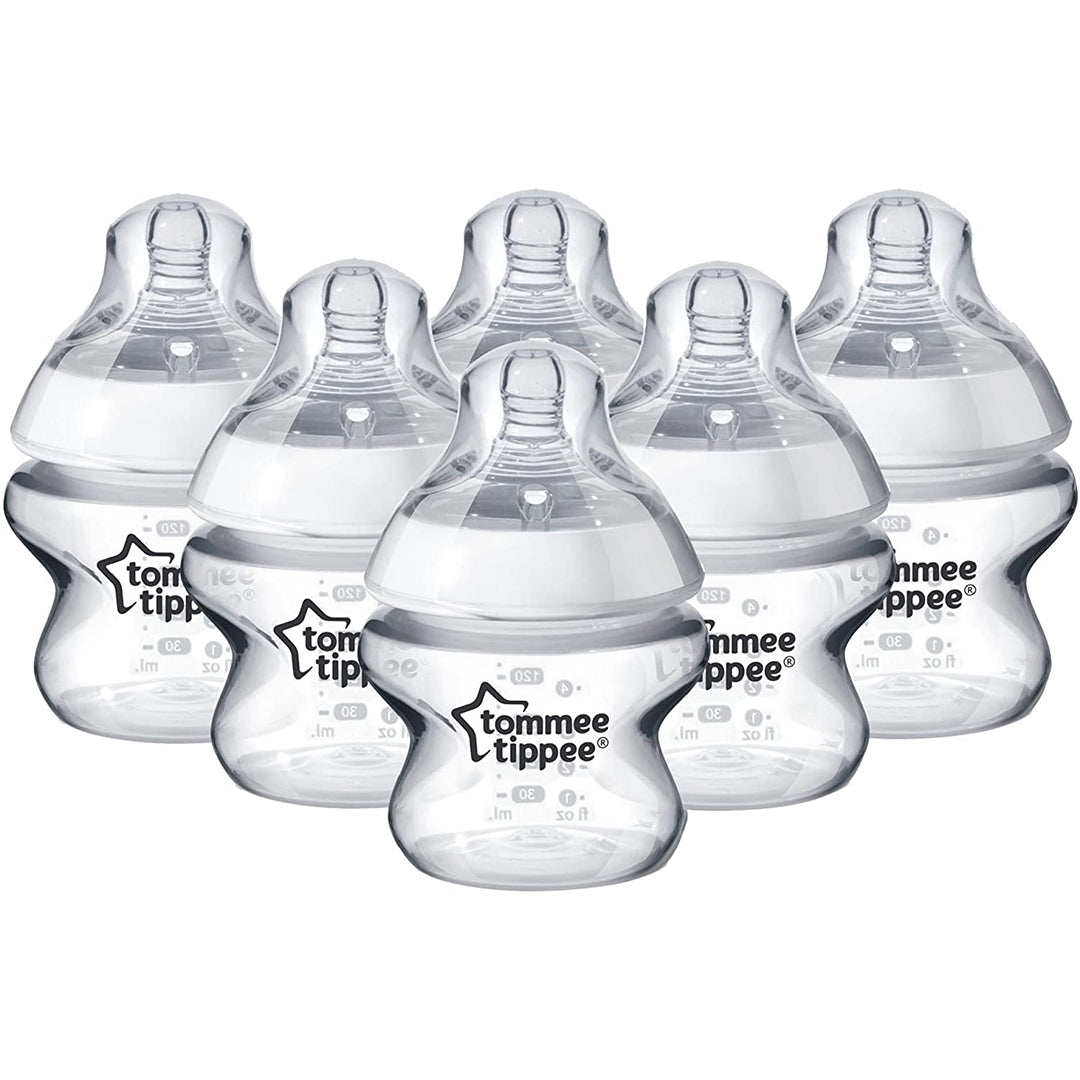 Buy Tommee Tippee Closer To Nature Feeding Bottle 150ml 6pieces Clear Set | Yallatoys.com