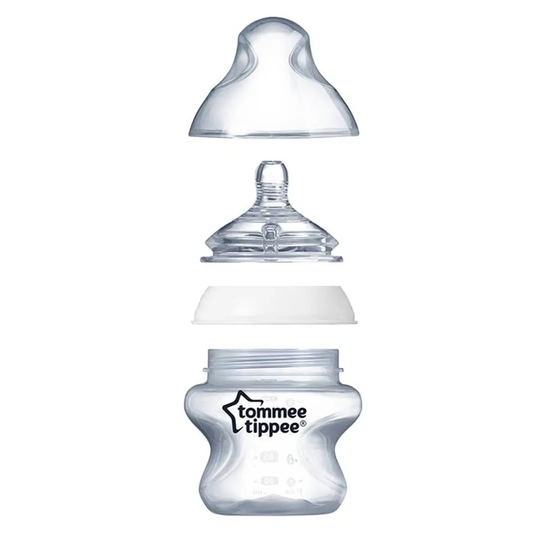 Tommee Tippee Closer To Nature Feeding Bottle 150ml 6pieces Clear Set Tommee Tippee