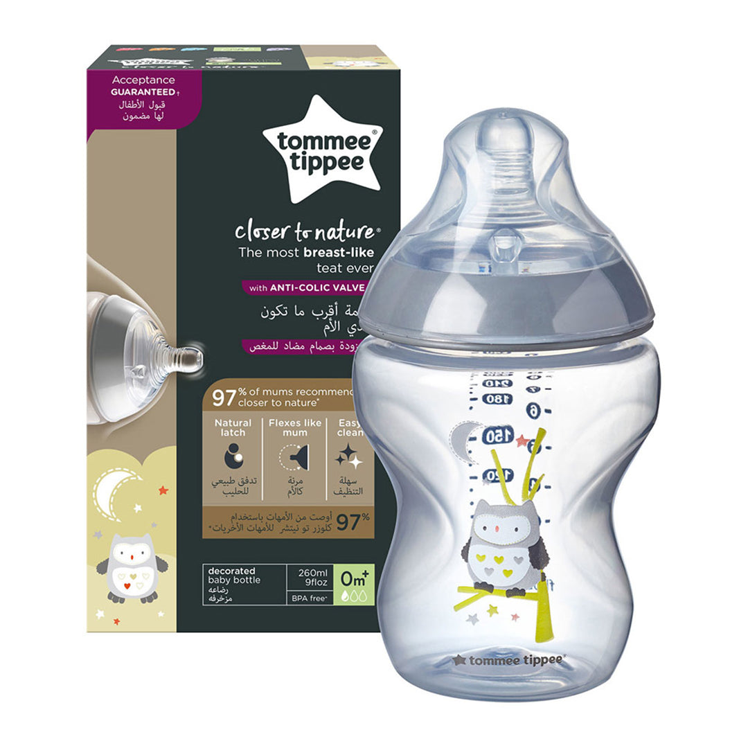 Buy Tommee Tippee Closer To Nature Feeding Plastic Bottle 260ml 1piece Boy | Yallatoys.com