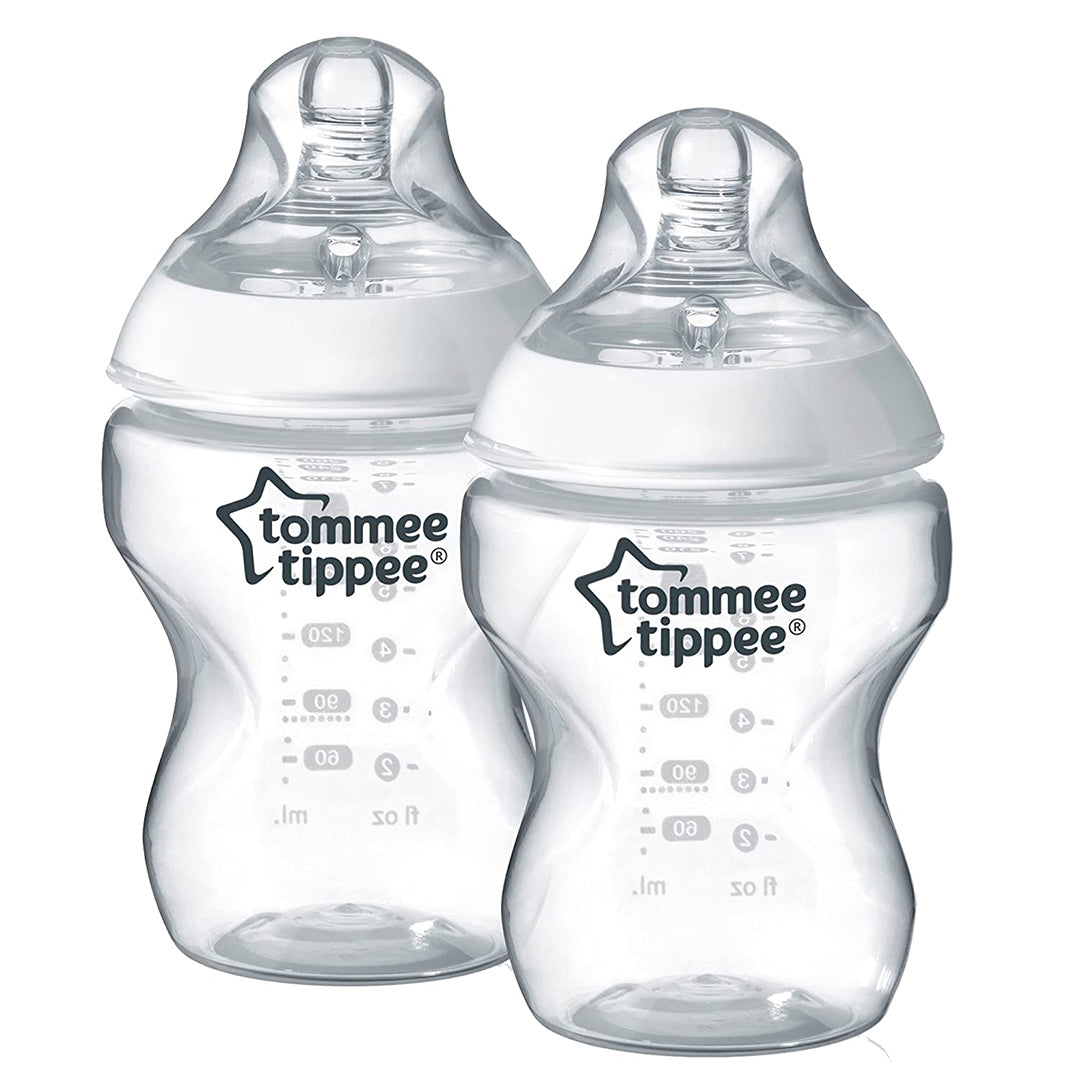 Buy Tommee Tippee Closer To Nature Feeding Bottle  260Ml X 2  Clear | Yallatoys.com