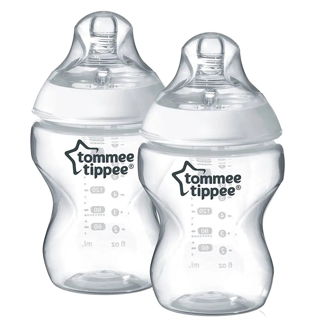 Tommee Tippee Closer To Nature Feeding Bottle  260Ml X 2  Clear Tommee Tippee