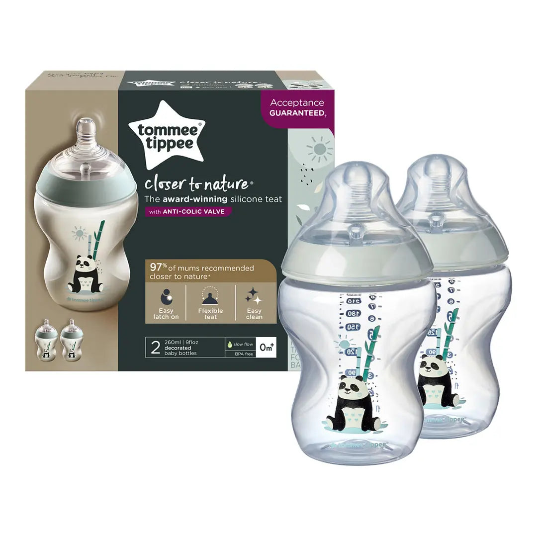 Tommee Tippee Closer To Nature Feeding Plastic Bottle 260ml 2pieces Girl Tommee Tippee Yallatoys