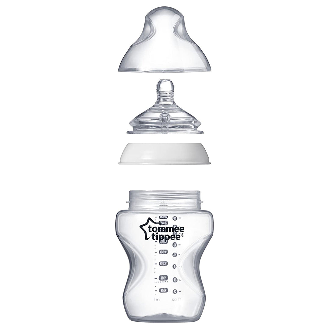 Buy Tommee Tippee Closer To Nature Feeding Bottle 260ml 6pieces Clear Set | Yallatoys.com