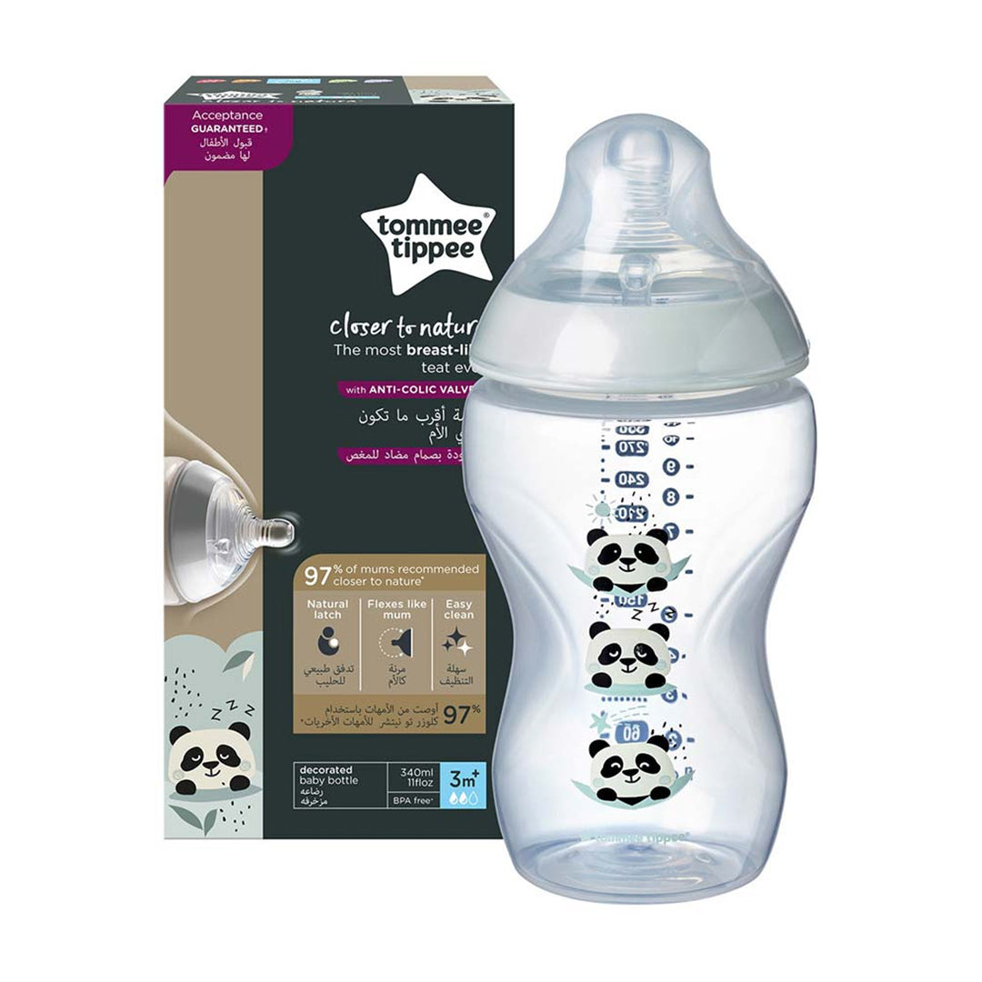 Buy Tommee Tippee Closer To Nature Feeding Plastic Bottle 340ml 1piece Girl | Yallatoys.com