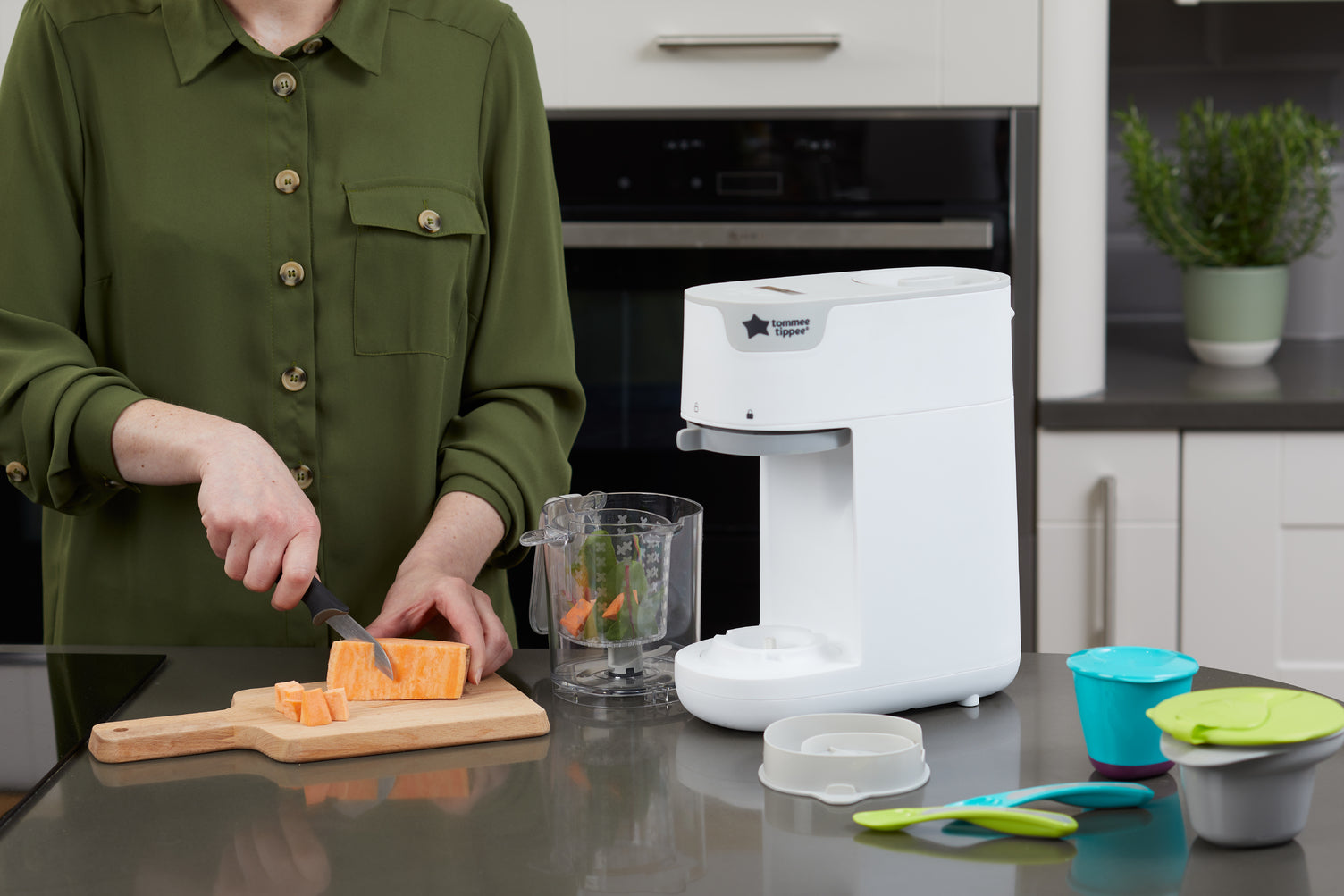 Tommee Tippee Quick Cook Baby Food Steamer Blender-White Tommee Tippee Yallatoys