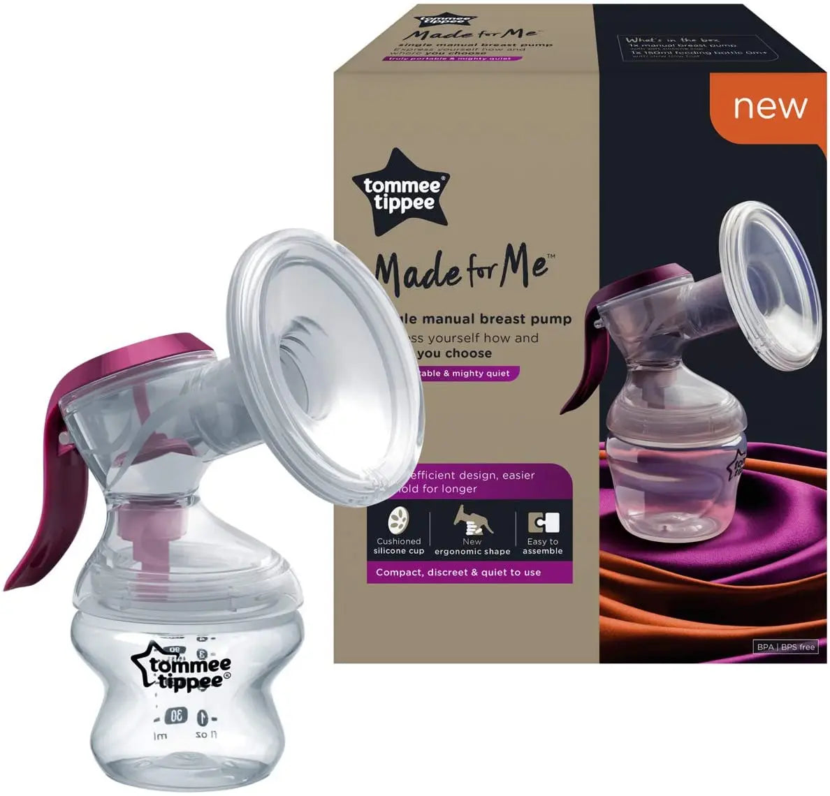 Tommee Tippee Made For Me Manual Breast Pump With Soft Tommee Tippee Yallatoys