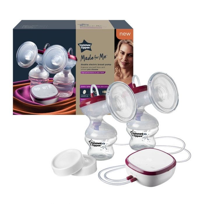 Buy Tommee Tippee Made For Me Double  Electric Breast Pump  Very Quiet Usb Rechargeable & Portable Unit With Massage & Express Modes | Yallatoys.com