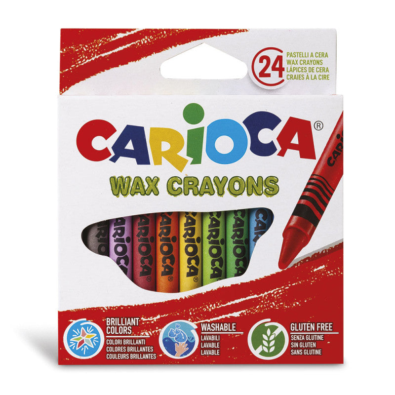 Buy Carioca Wax Crayons 24pcs | Yallatoys.com