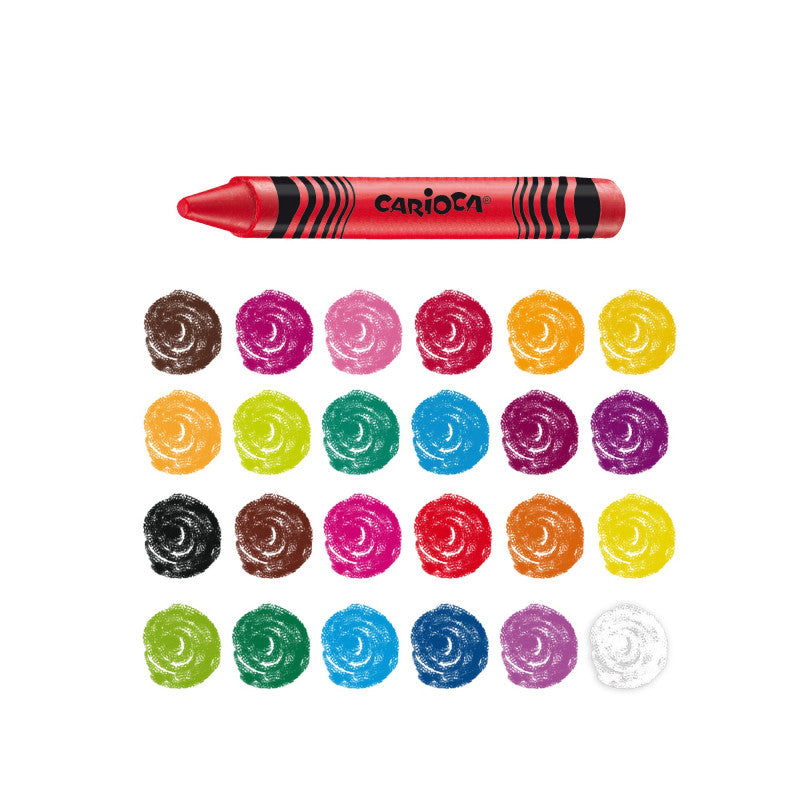 Buy Carioca Wax Crayons 24pcs | Yallatoys.com